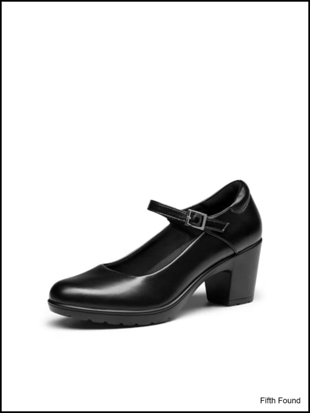 Mary Jane Arch Support Heels Block Heel PU Leather Pumps